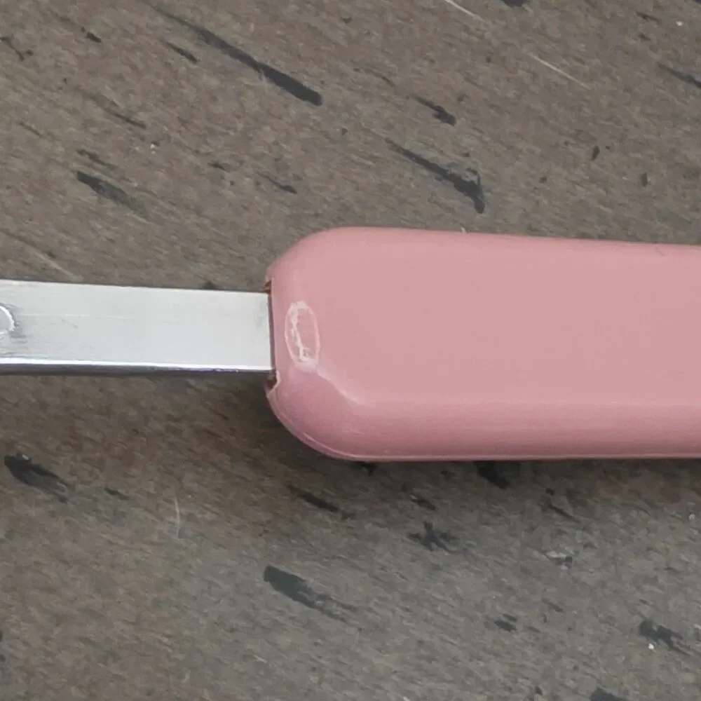 Vintage Royal Korea Pink Mauve Slotted Spatula Turner Wheat Design 11 3/4